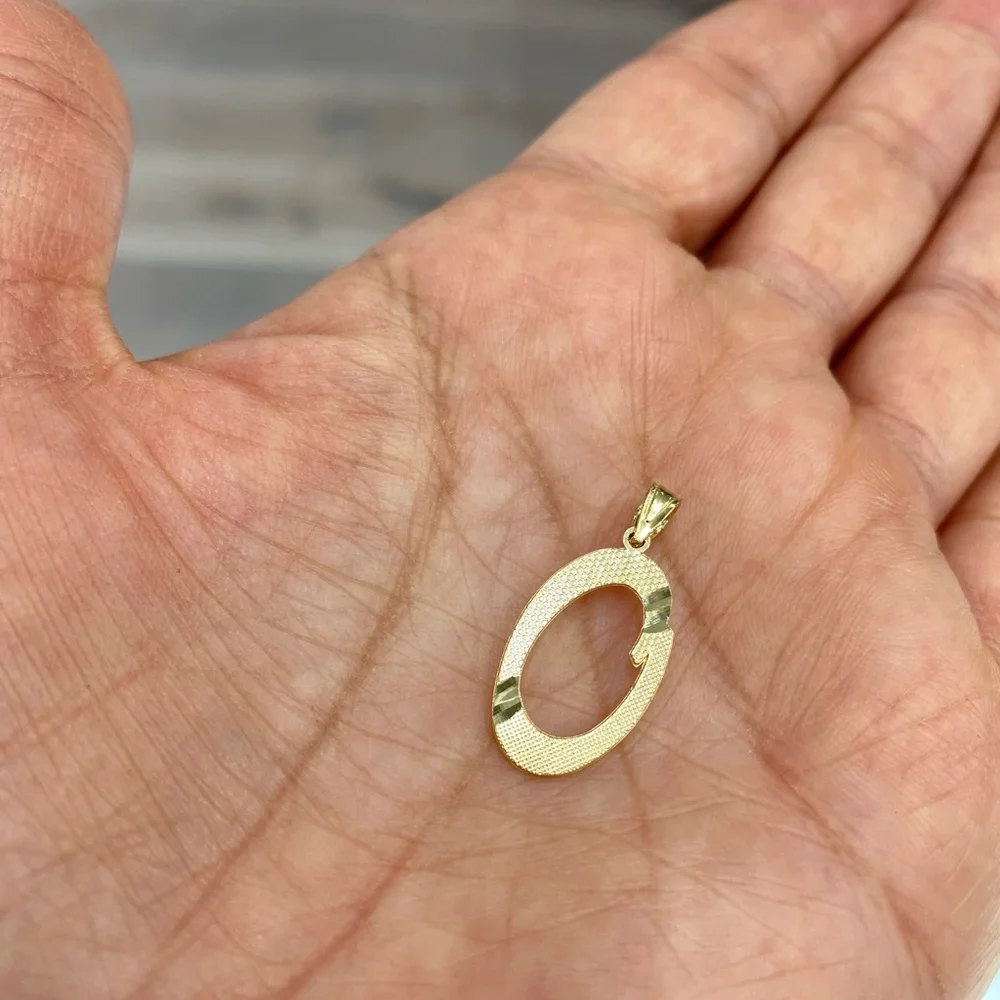 14K Gold initial Pendant all letters available initial D
